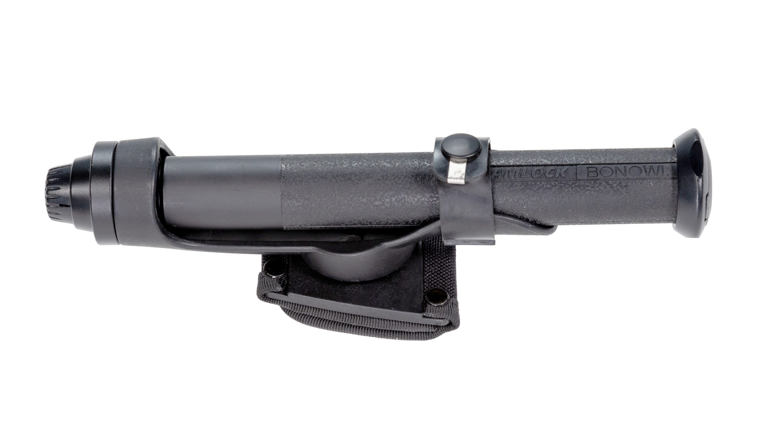 The H1 belt holster was specially developed for the Bonowi EKA CAMLOCK® Baton and is able to accommodate the baton with a attached attached Defense Adapter.